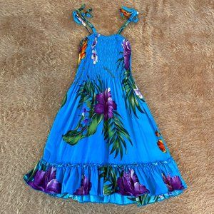 Aloha Fashion Kids Blue Floral Dress